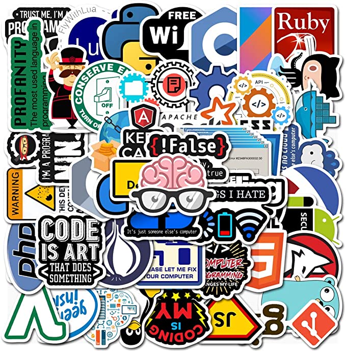 Tuqiso Programming Stickers for Developers, Coders, Programmers, Hackers, Geeks, and Engineers,Developper Stickers for Laptop affiliate image